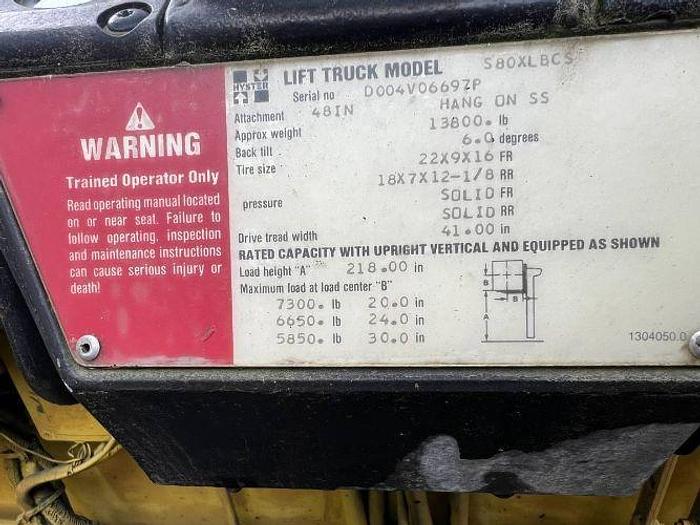 Used 2008 Hyster 80XL
