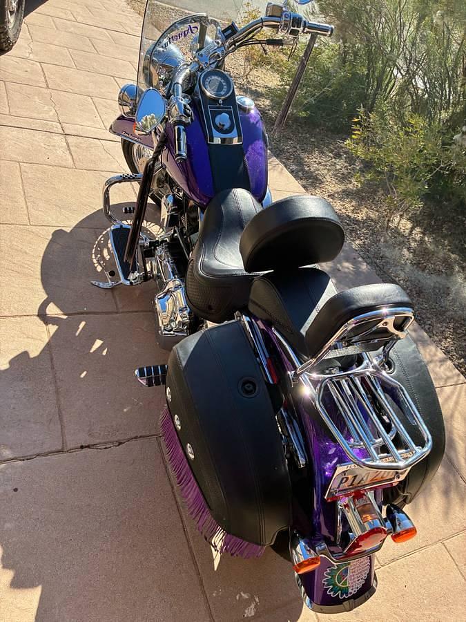 Used 2014 Harley Davidson Softtail Deluxe FLSTN ‘Hard Candy Voodoo Purple Flake