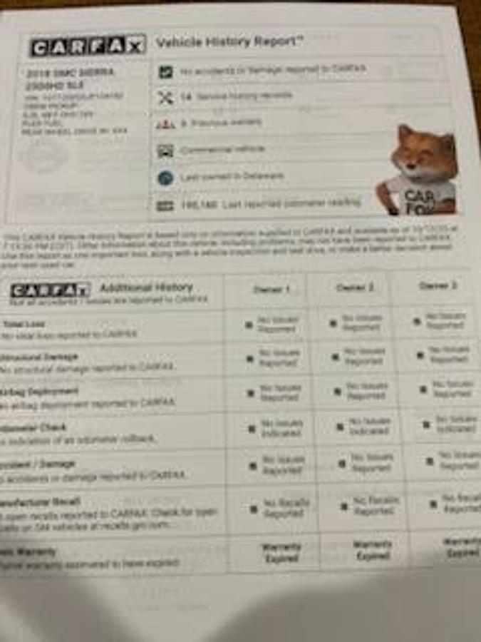 Used 2018 GMC Sierra 2500HD Pickup Truck