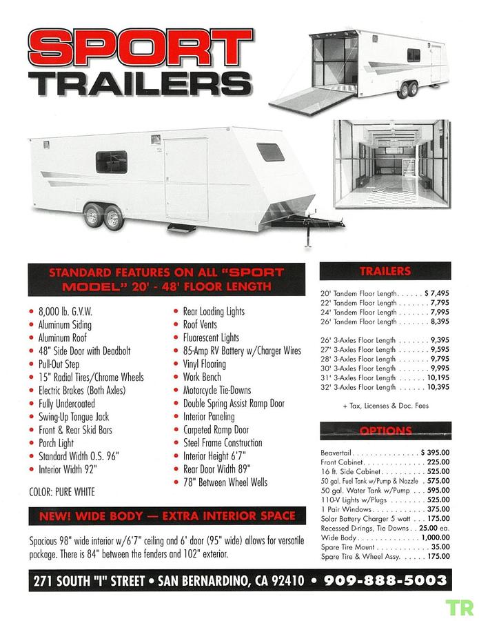 Used 1990 Sport Trailer Toy House