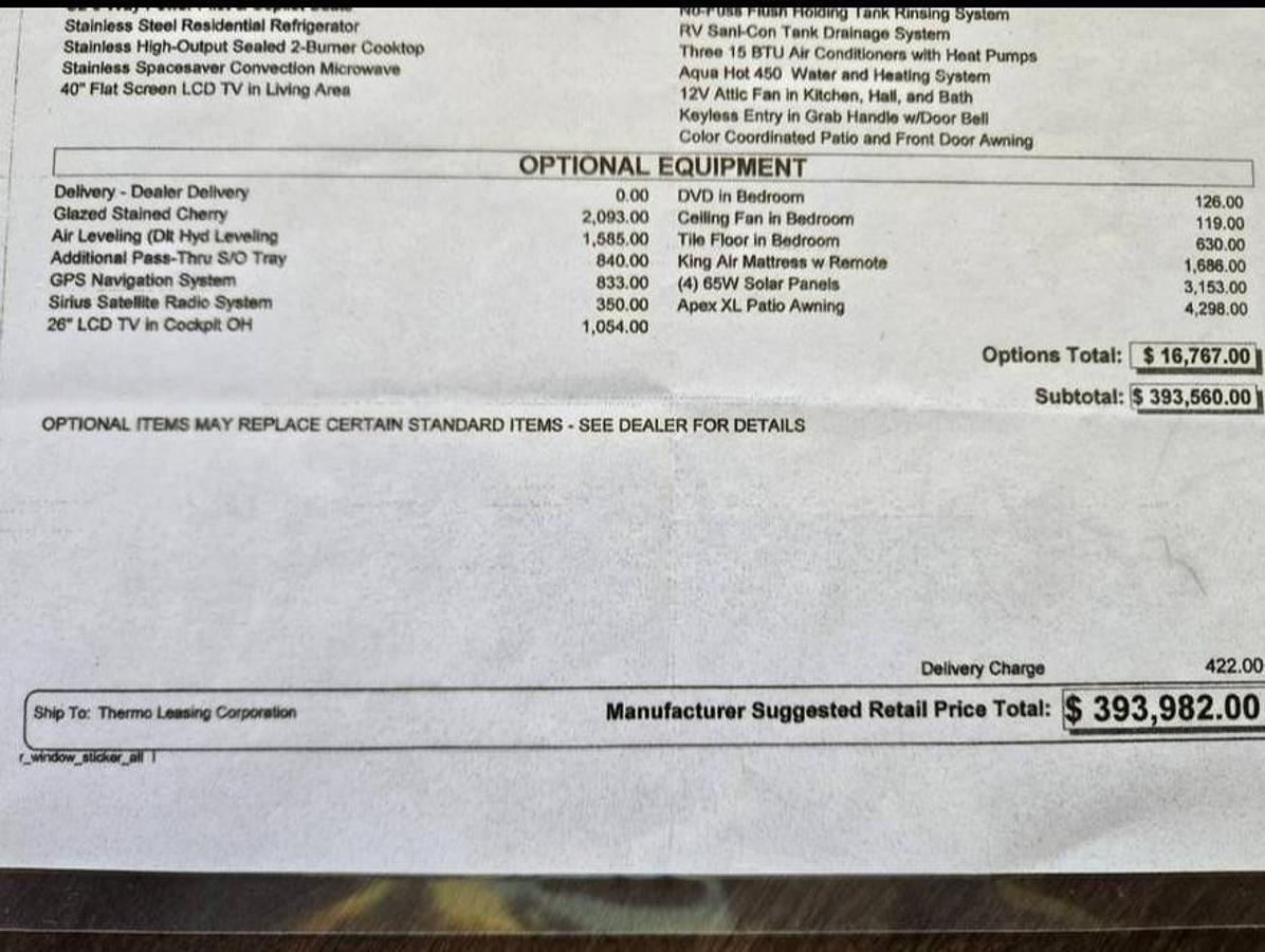 Used 2011 Monaco Camelot 43PKQ Class A Motorhome