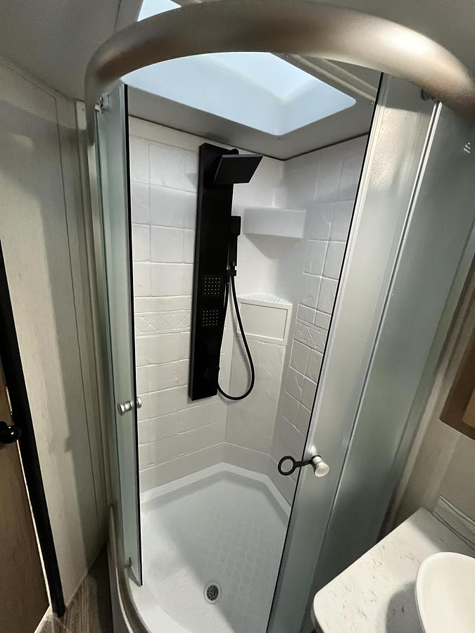 Used 2024 Forest River Cherokee Grey Wolf Black Label 22RRBL Travel Trailer Toy Hauler