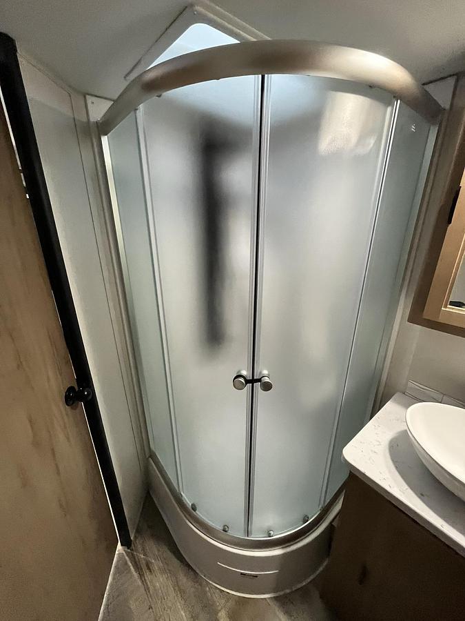 Used 2024 Forest River Cherokee Grey Wolf Black Label 22RRBL Travel Trailer Toy Hauler