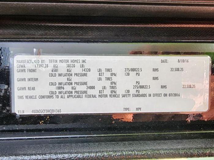 Used 2017 Tiffin Phaeton 40QBH
