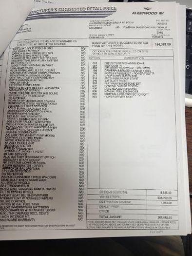 Used 2015 Fleetwood Excursion 35B