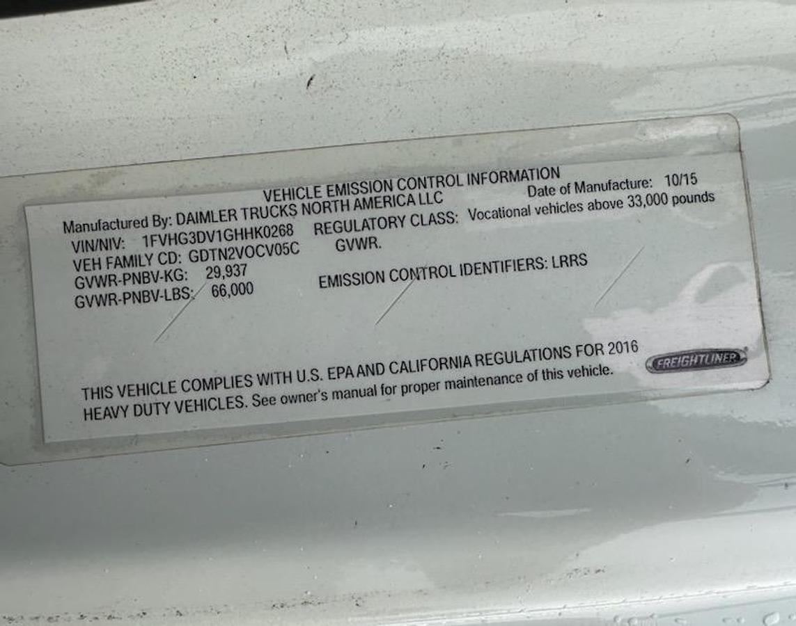 Used 2016 Freightliner 114SD Dump Truck