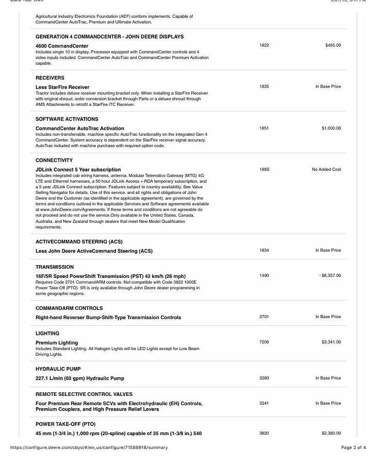 Used 2020 John Deere 8245R Tractor