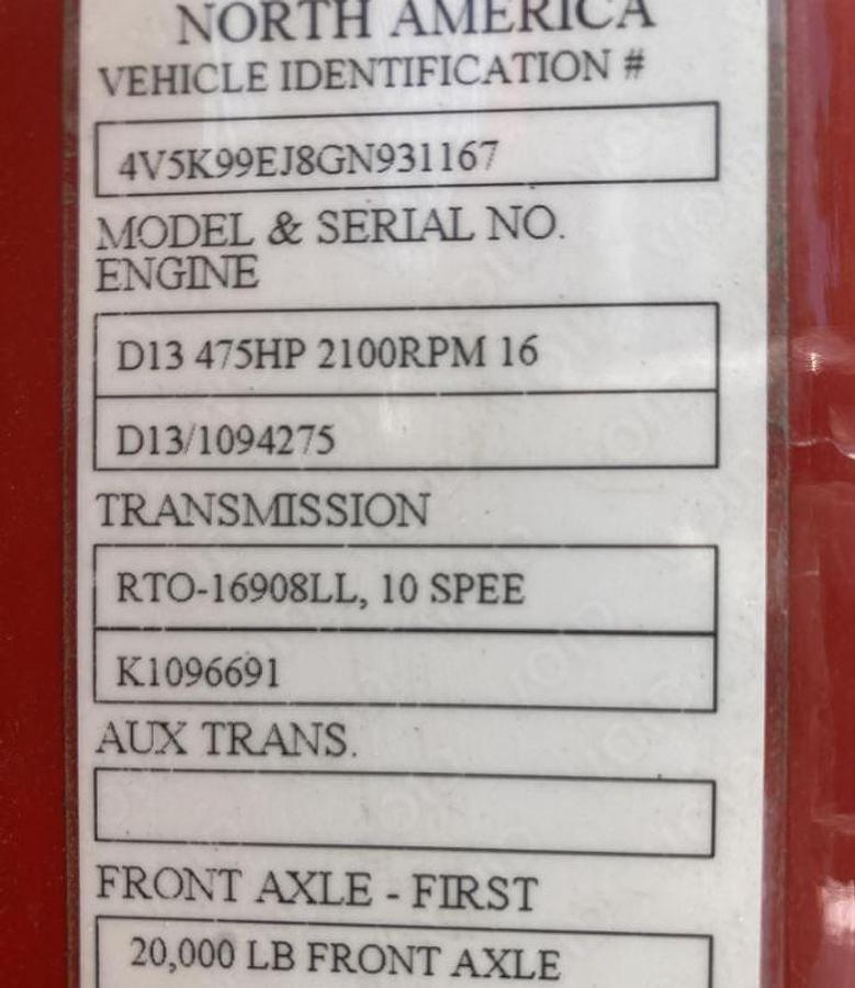 Used 2016 Volvo VHD84B200 Dump Truck