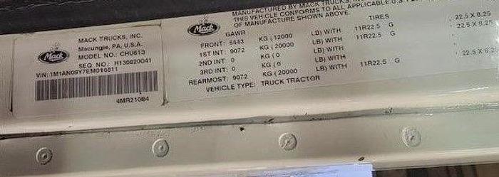 Used 2014 Mack PINNACLE CHU613