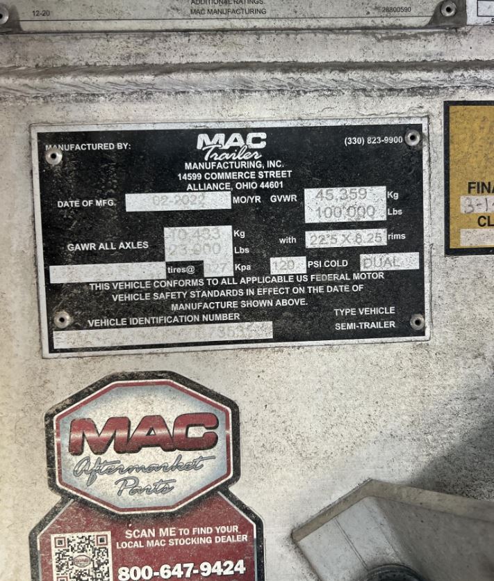 Used 2023 Mac Trailer