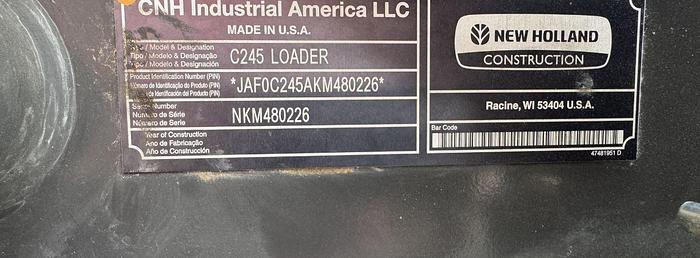 Used 2019 New Holland C245