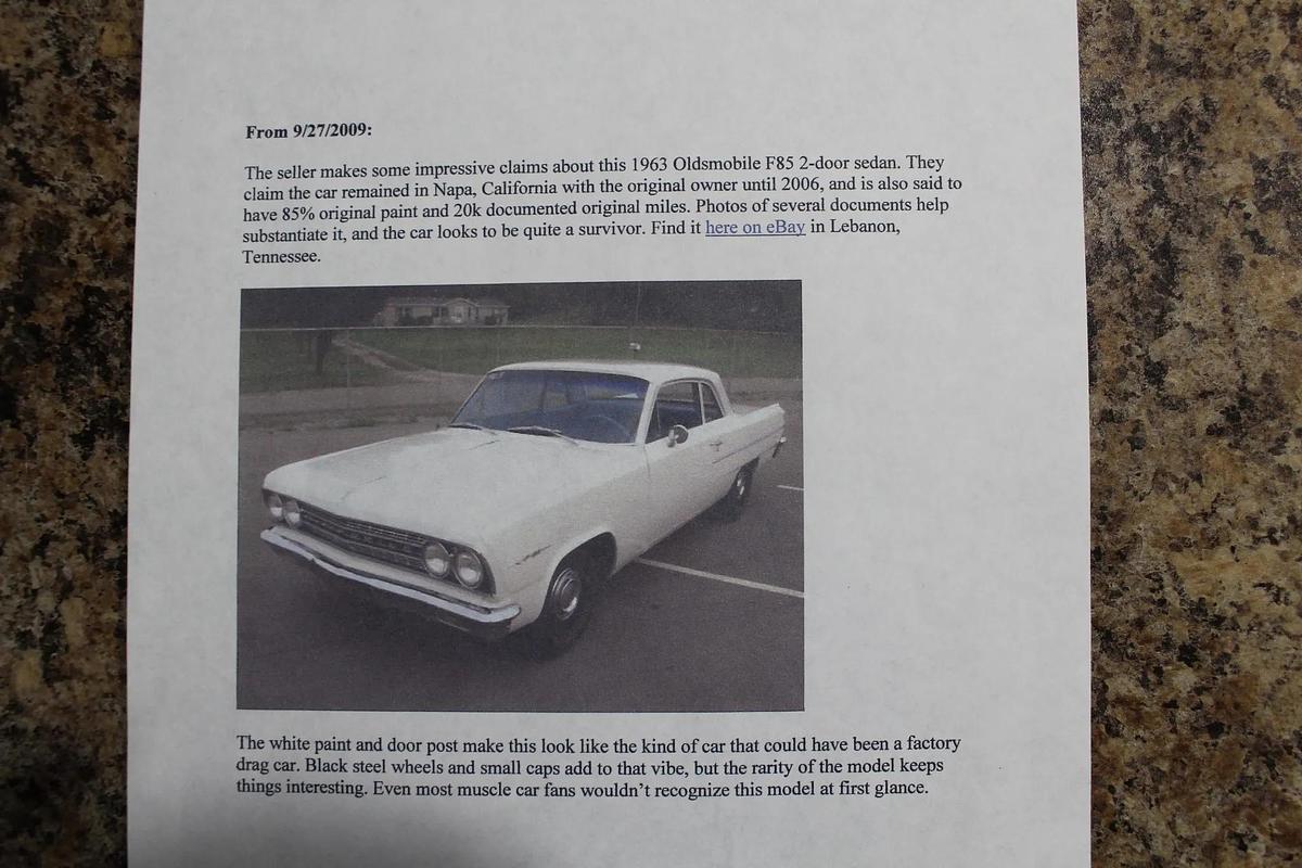 Used 1963 Oldsmobile F-85