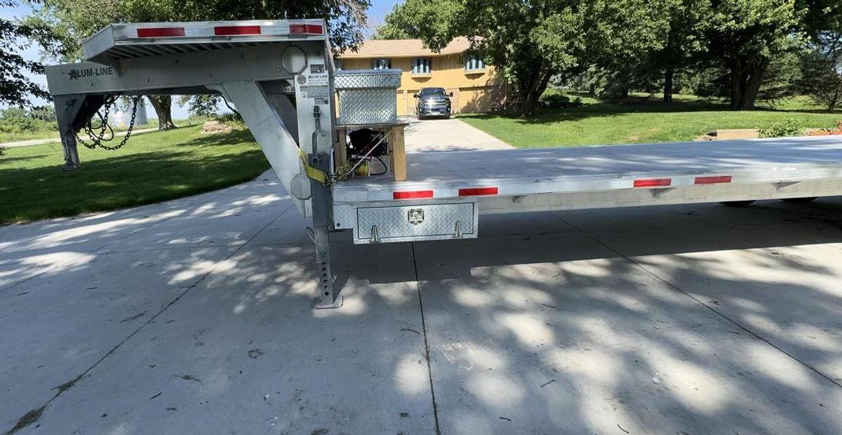 Used 2020 Alum-Line Gooseneck Flatbed Trailer