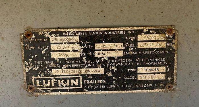 Used 1990 Lufkin End Dump Trailer