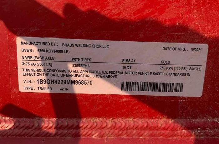 Used 2021 Bale Trailer