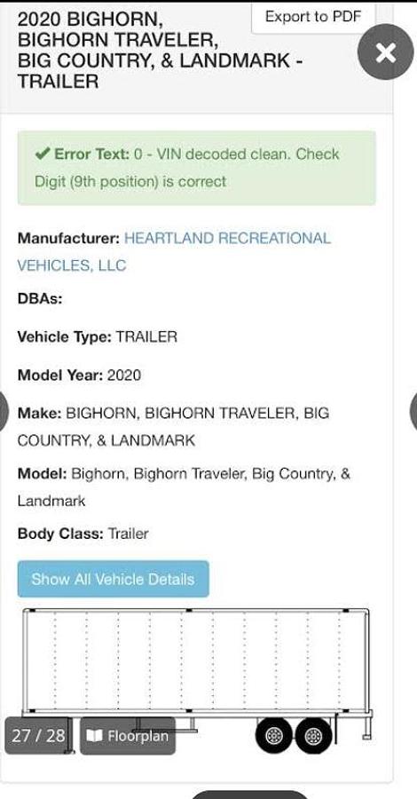 Used 2020 Heartland Big Country 4011 ERD