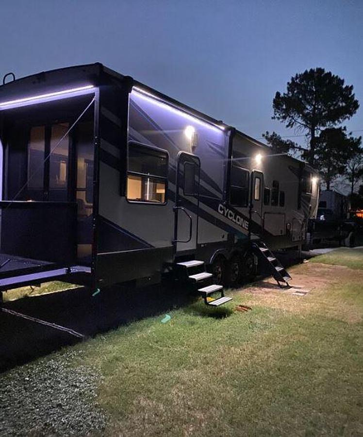 Used 2022 Heartland Cyclone 4007 Fifth Wheel Toy Hauler