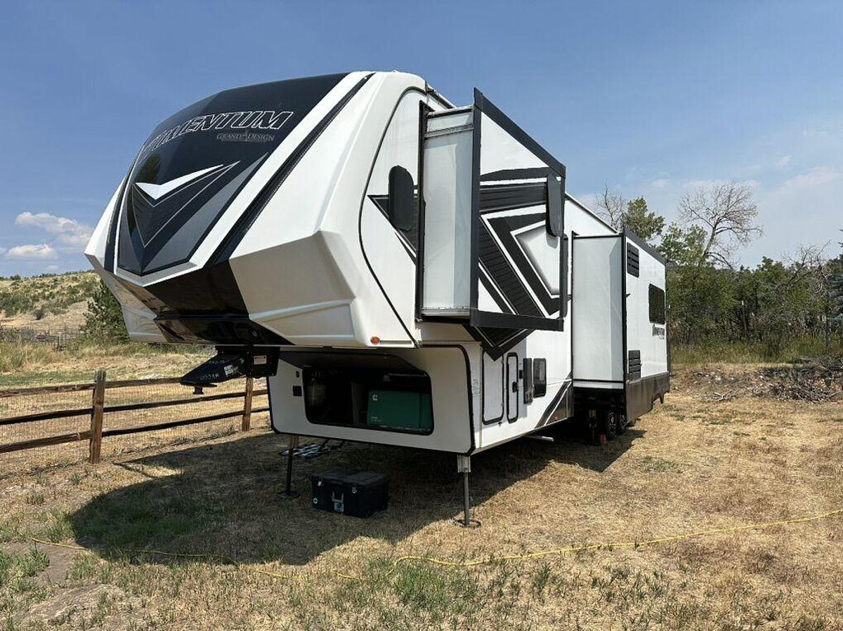 Used 2023 Grand Design Momentum M-395MS Fifth Wheel Toy Hauler