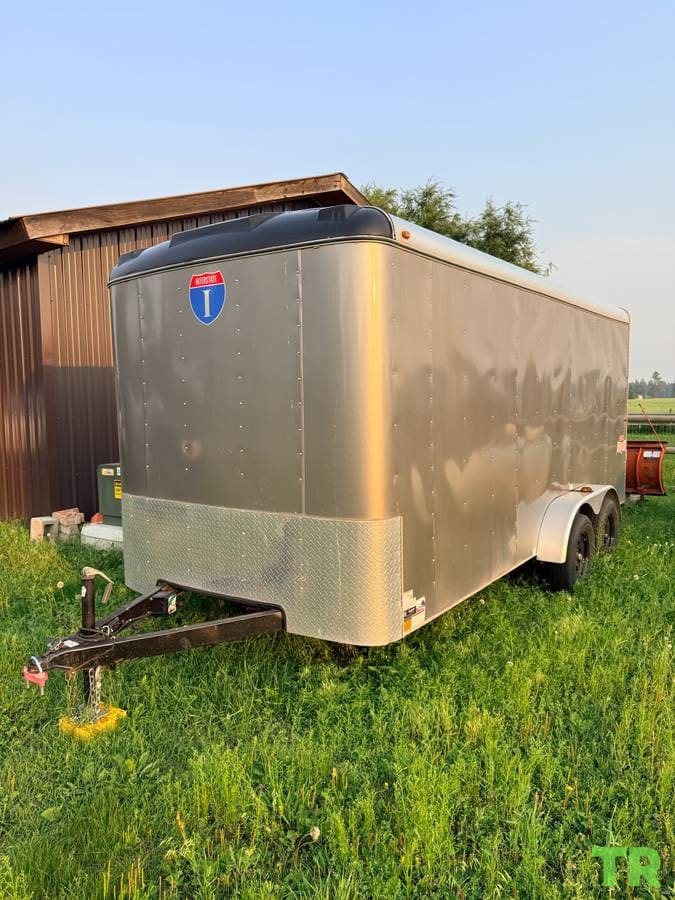 Used 2023 Interstate Victory 7x16 Enclosed Cargo Trailer | Tandem Axle | Like New | Fully Equipped