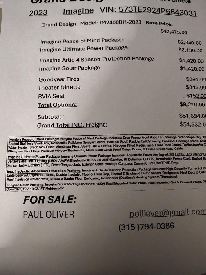 Used 2023 Grand Design Imagine 2400BH Travel Trailer