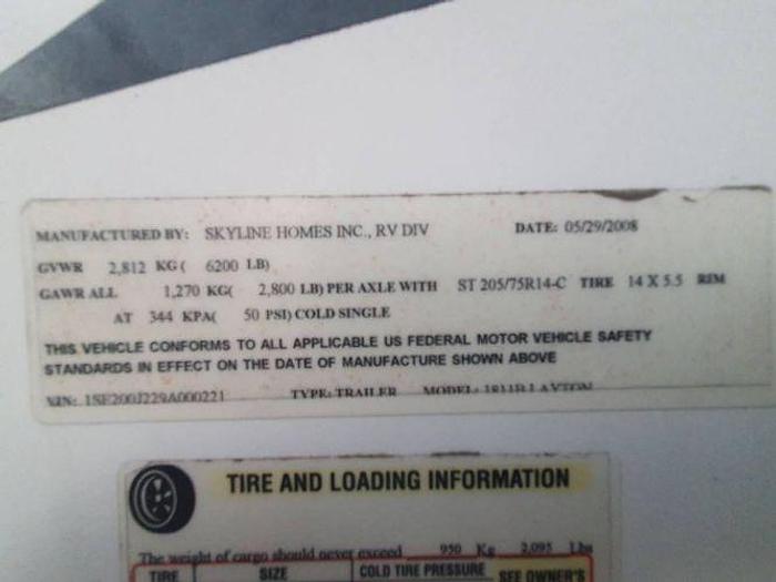 Used 2009 Skyline Layton 1811