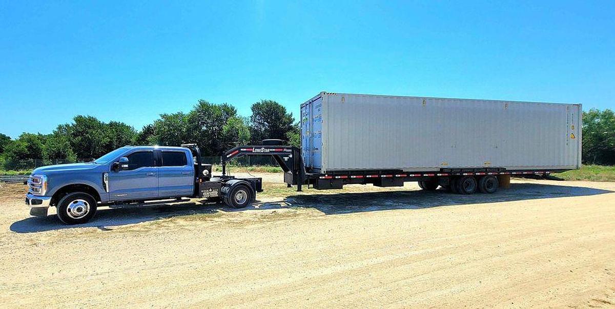 Used 2024 RAWMAXX Lonestar GN469 Full Tilt Container Trailer