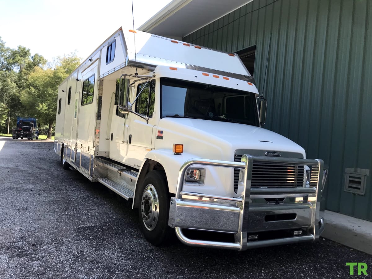 Used 1998 Freightliner FL80 Renegade Car Carrier | Cummins 405 HP | Allison Automatic | 5-Car Kaufman Hauler