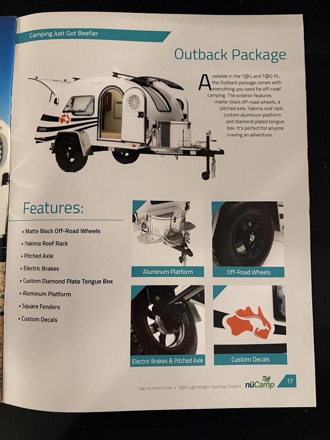 Used 2018 nuCamp TAG Outback Teardrop Trailer