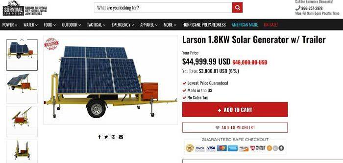 Used 2017 Carson CS172 Solar Trailer