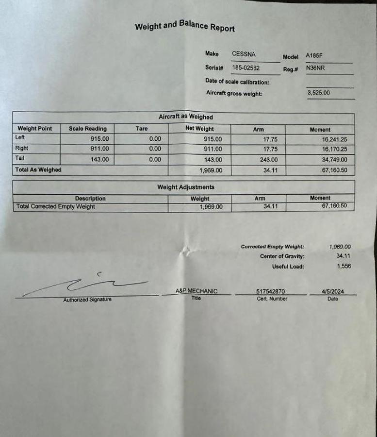 Used 1974 Cessna A185F
