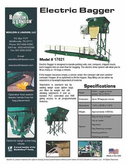 Used 2010 Bouldin Lawson Mixer /Auto bagger/ Incline Conveyor/Sealer/Kicker