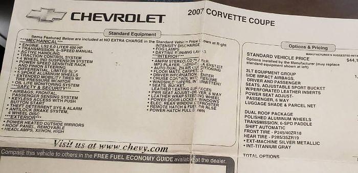 Used 2007 Chevrolet Corvette