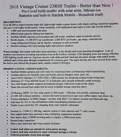 Used 2018 Gulf Stream Vintage Cruiser 23RSS