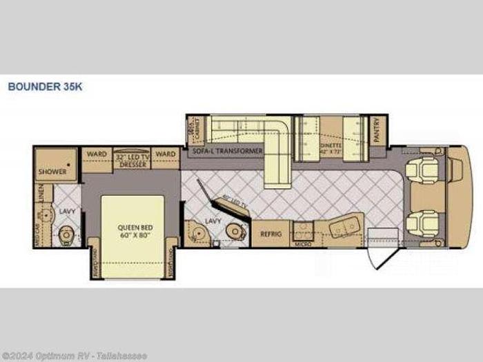 Used 2015 36' Fleetwood Bounder 35K