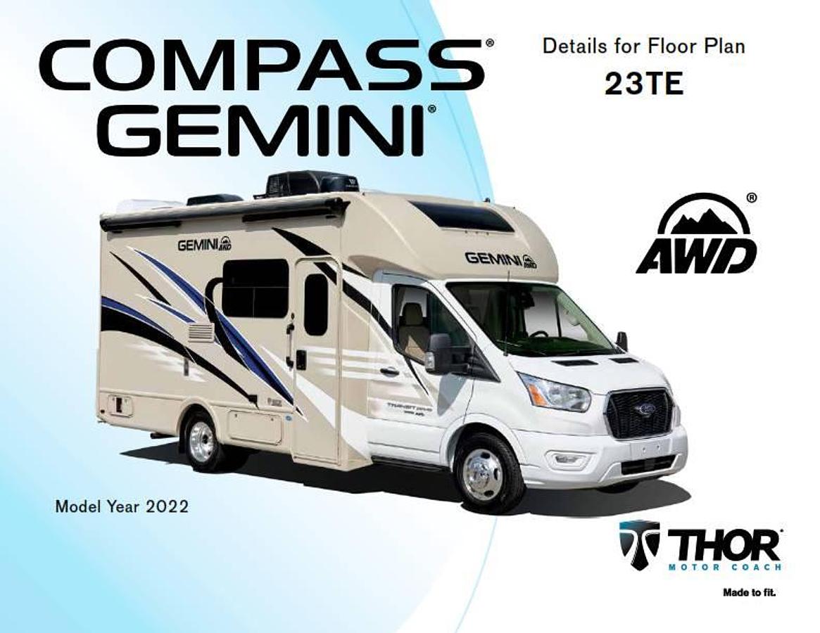 Used 2022 Thor Motor Coach Compass RUV 23TE Class C Motorhome