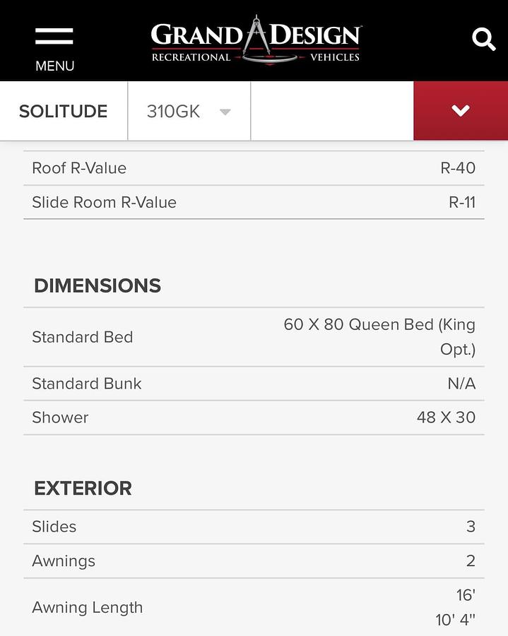 Used 2020 Grand Design Solitude GK310