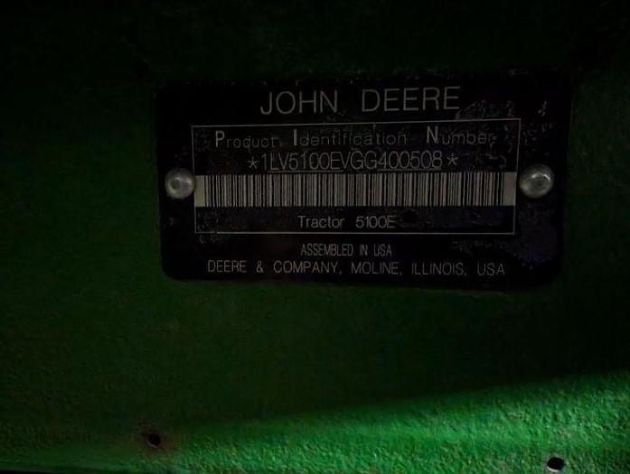 Used 2016 JOHN DEERE 5100E