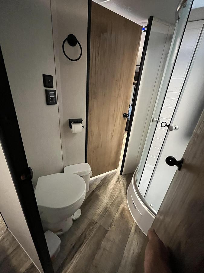 Used 2024 Forest River Cherokee Grey Wolf Black Label 22RRBL Travel Trailer Toy Hauler