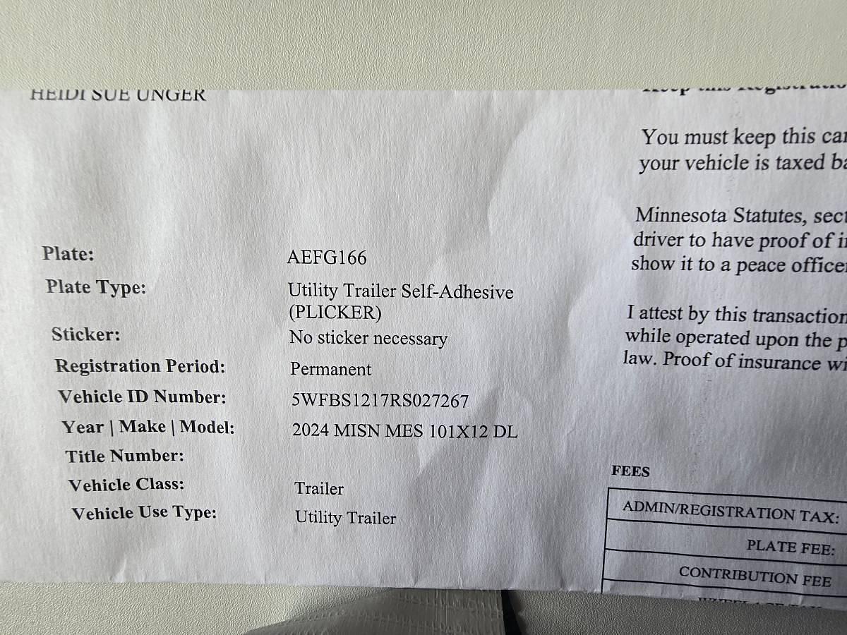 Used 2024 Mission 2place Snowmobile Trailer