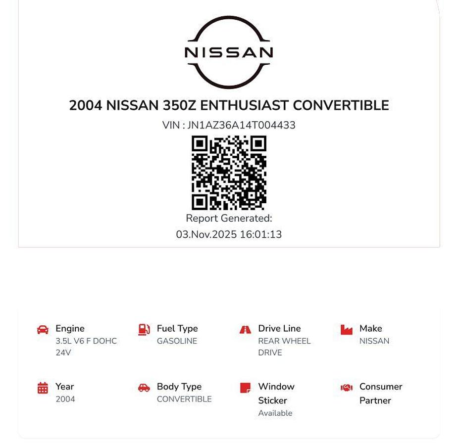 Used 2004 Nissan 350Z Roadster Convertible