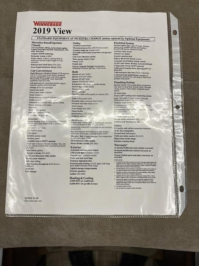 Used 2019 Winnebago View 24V Class C Motorhome