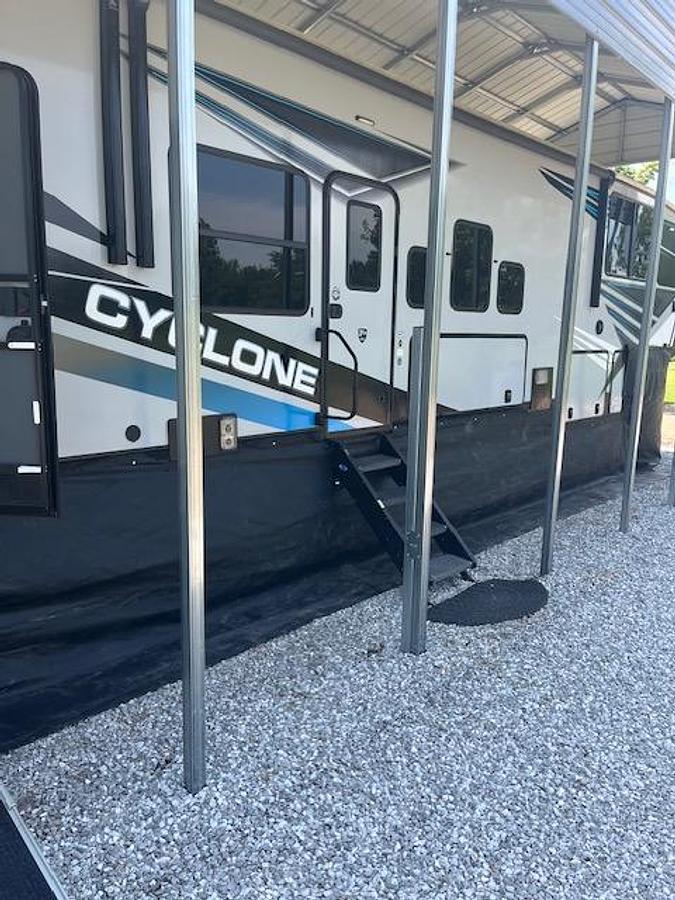 Used 2021 Heartland Cyclone 4007 Fifth Wheel Toy Hauler