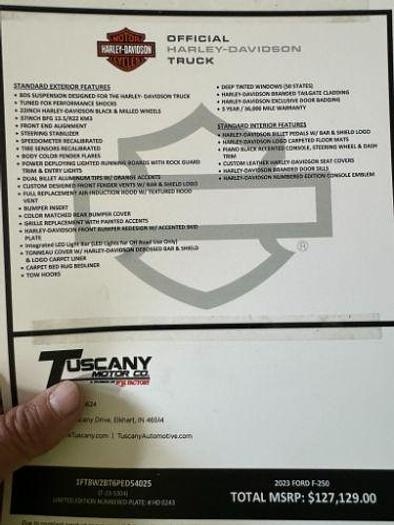 Used 2023 Ford Super Duty F-250 SRW Platinum Harley Davidson Edition