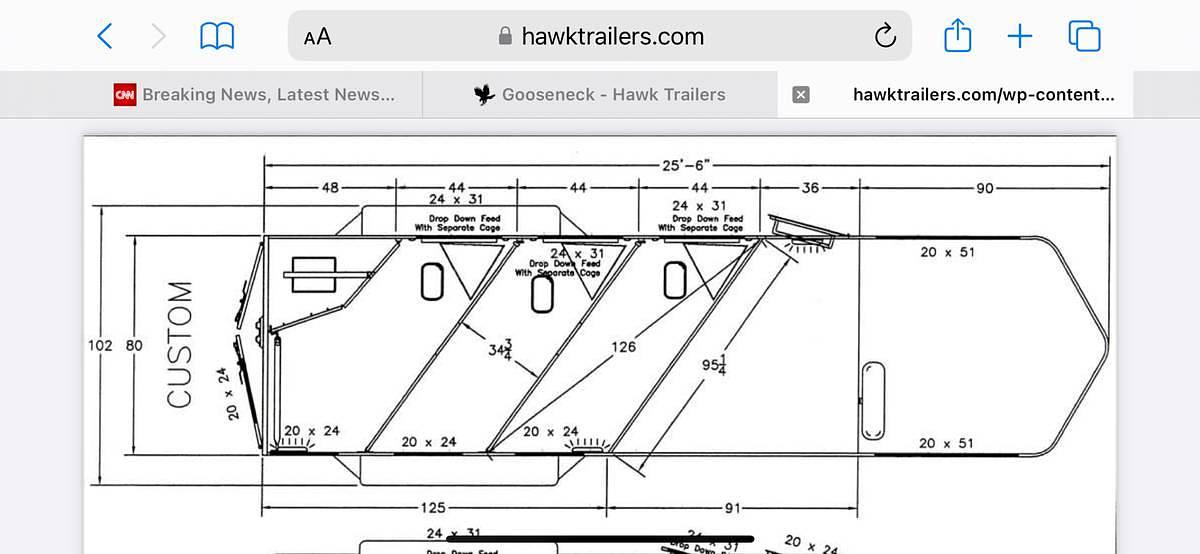 Used 2010 Hawk 3 Horse Slant Gooseneck Elite