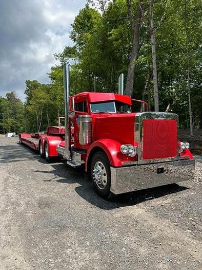Used 1996 Peterbilt 379 EXHD with a 2003 Talbert Lowboy Trailer