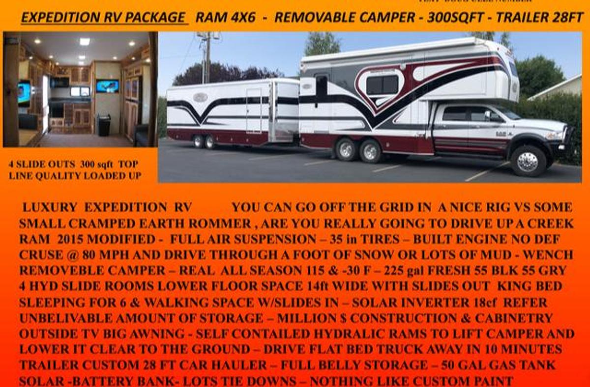 Used 2015 Dodge RAM with Camper and Trailer