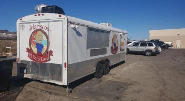 Used 2014 8ft x 24ft Kitchen Food Trailer
