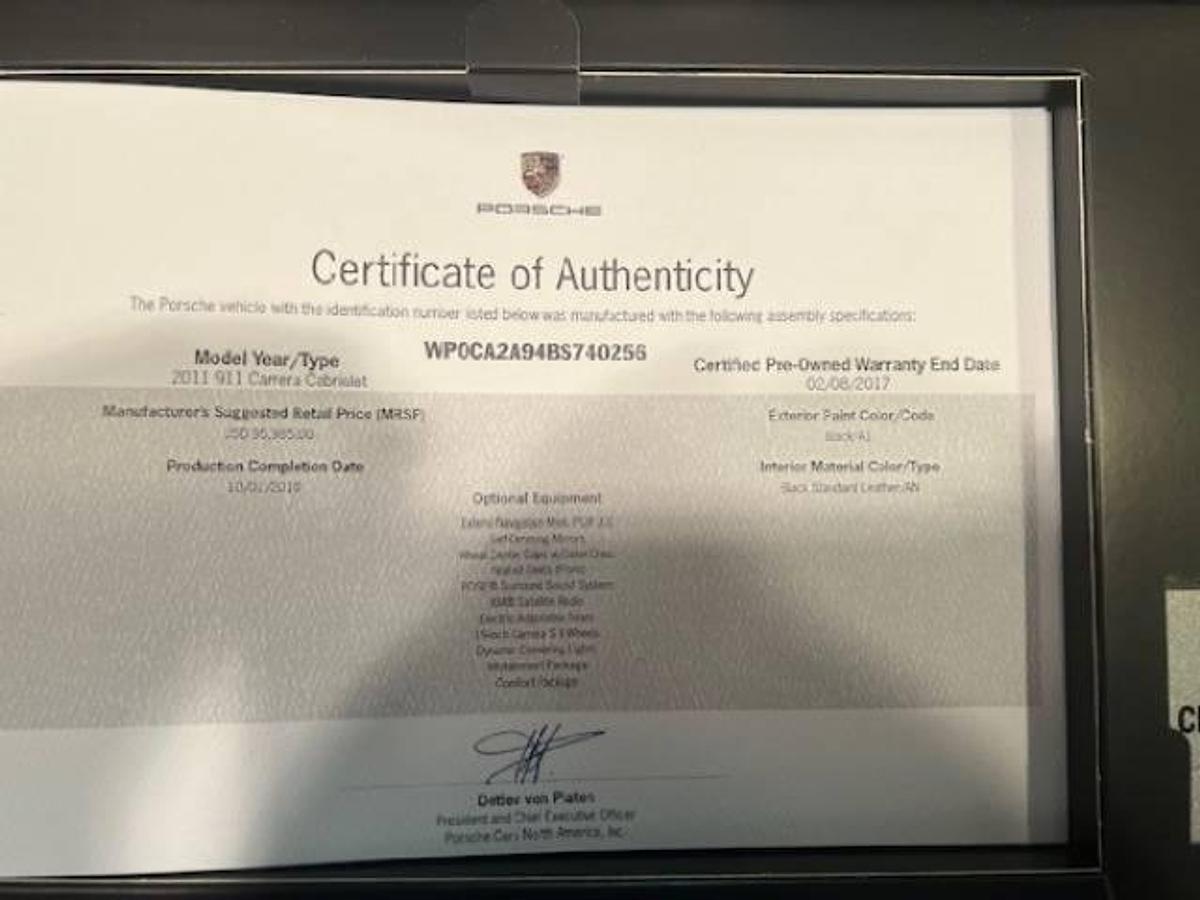 Used 2011 Porsche 911 Carrera Cabriolet