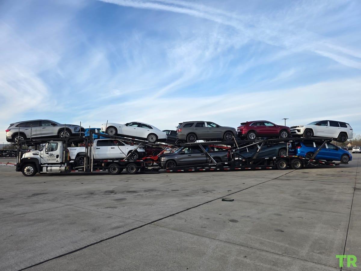Used 2021 Freightliner 114SD Car Carrier with 2022 Cottrell CX09 Trailer
