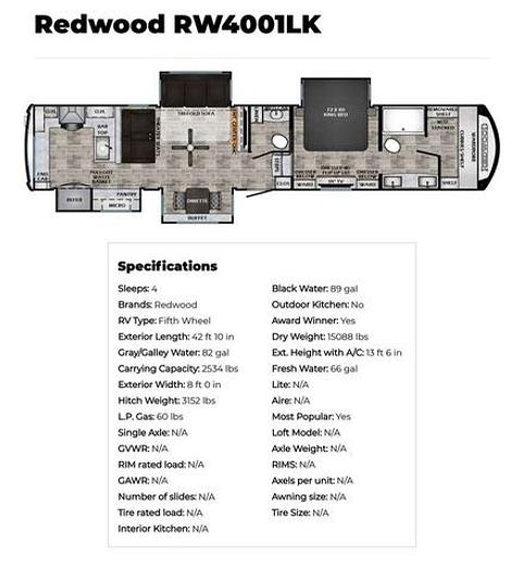 Used 2023 CrossRoads Redwood RW4001LK